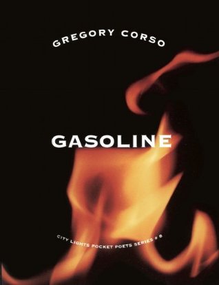 Cover of Gasoline by Gregory Corso. Image of flame on a black background.
